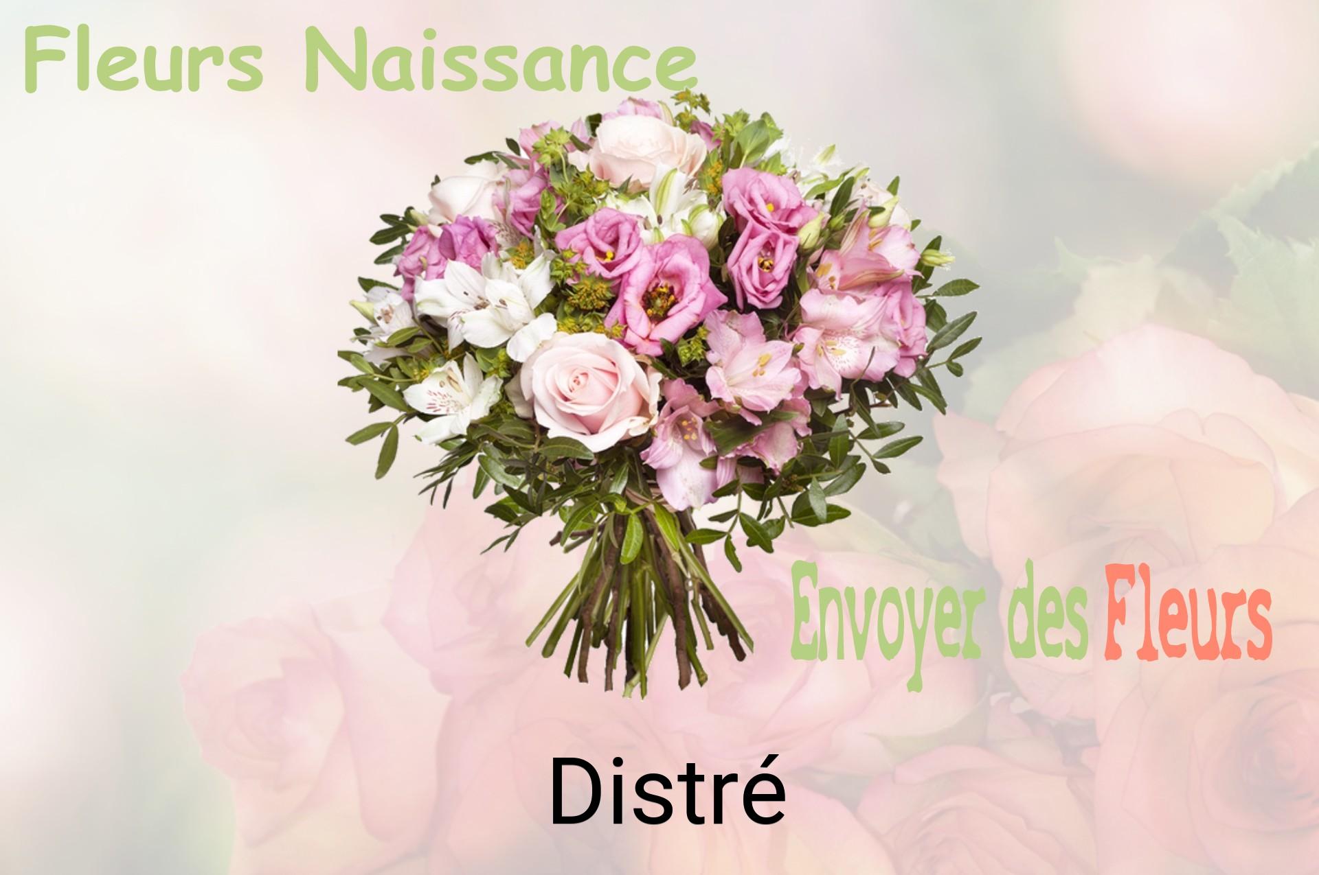 Bouquet de fleurs de naissance livré à Distré